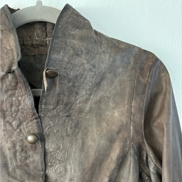 Da Rold Le Cuir Perdu Leather Jacket Embellished Details Handmade In Italy - Picture 3 of 16